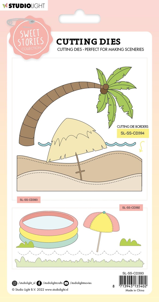 Studio Light SS Cutting Die Bali Beach Sweet Stories 229x121x1mm 7 PC nr.393